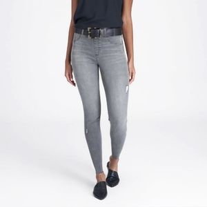 SPANX Vintage Distressed Ankle Skinny Jeans Jeggings in Gray